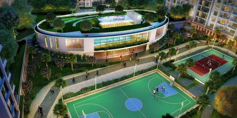 Basketball and tennis sports courts