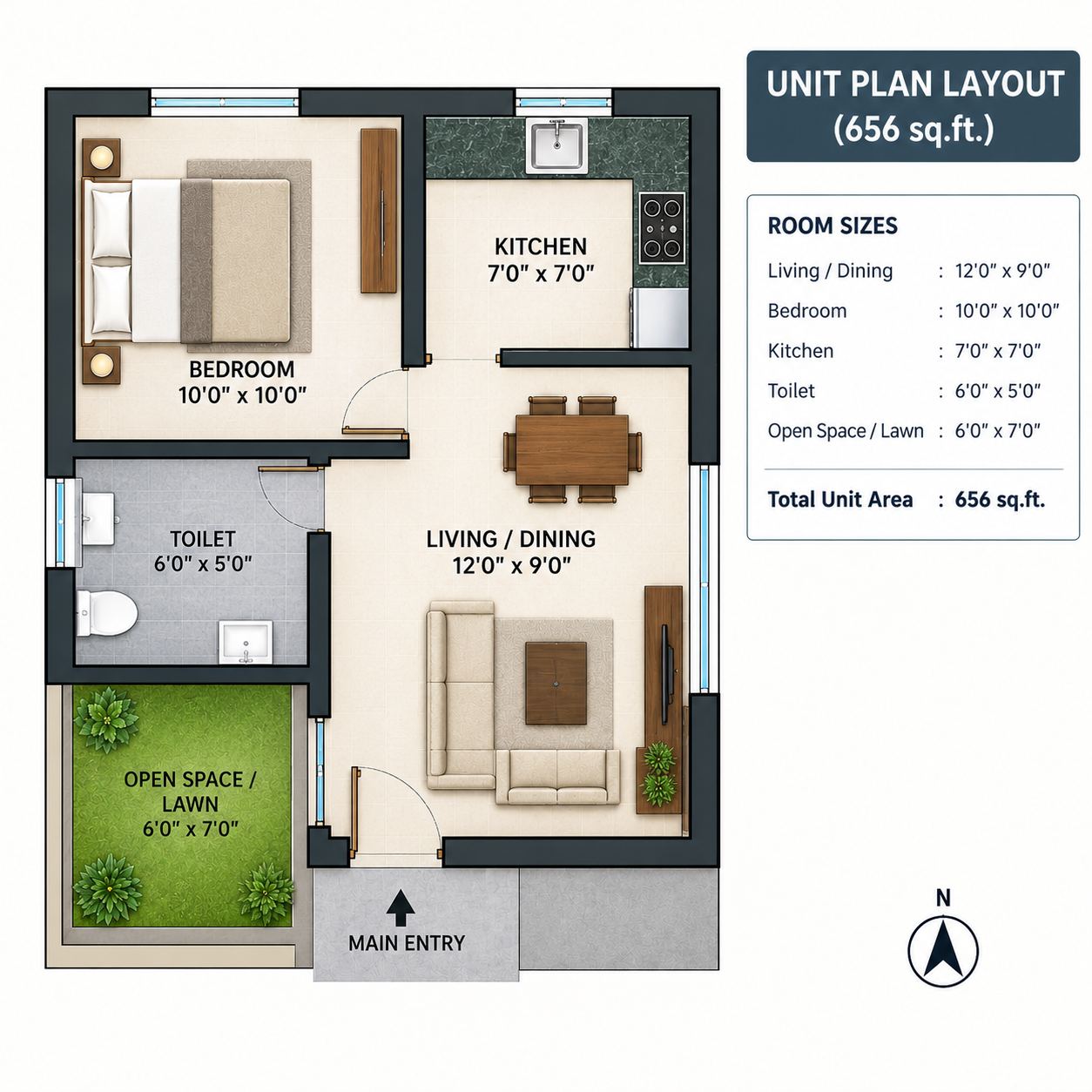 Godrej Golf Crest Unit Plan Layout