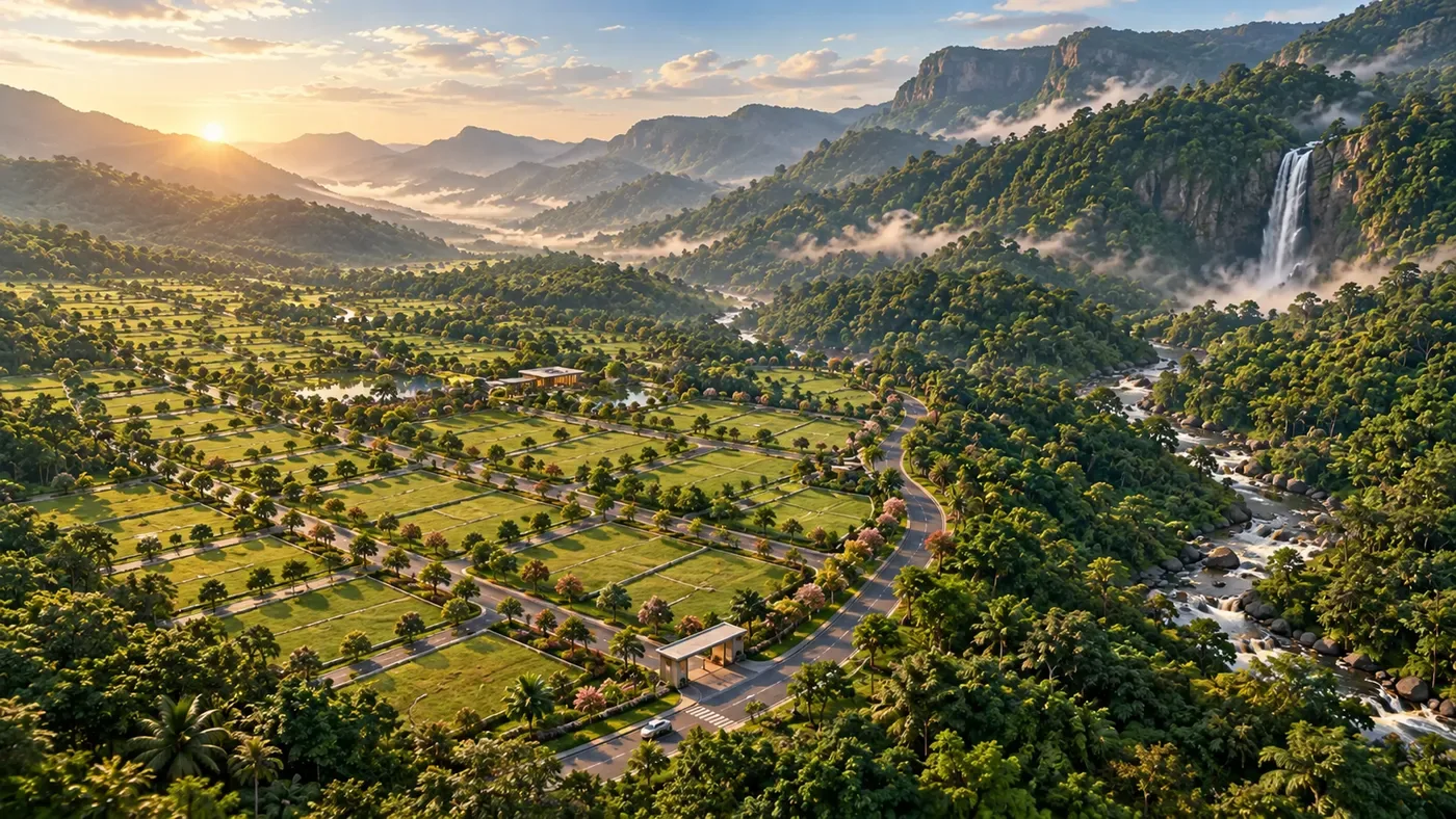 Delphi Plots by Shapoorji Pallonji project view 1 in At Khopoli,Mumbai-Pune Expy., Navi Mumbai